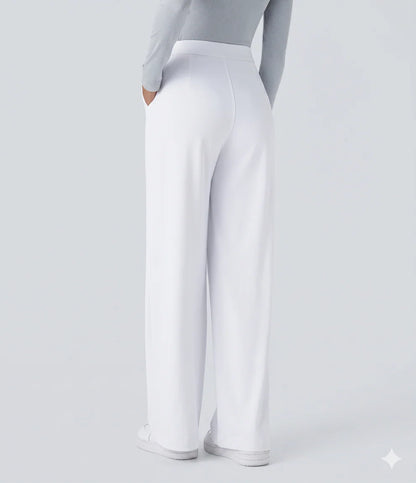 Pantalon tailleur ALARA Flex™ DayStretch à taille haute, coupe droite, avec poches pratiques.