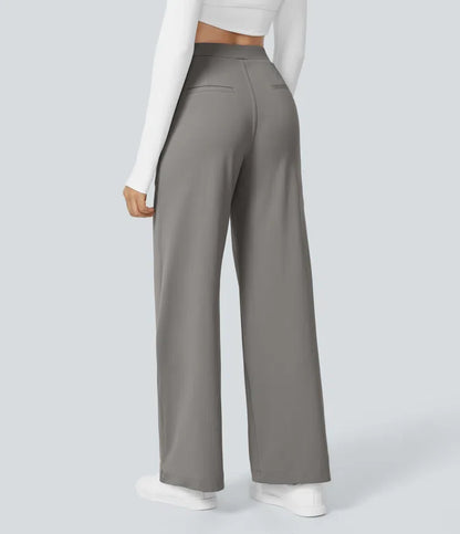 Pantalon tailleur ALARA Flex™ DayStretch à taille haute, coupe droite, avec poches pratiques.